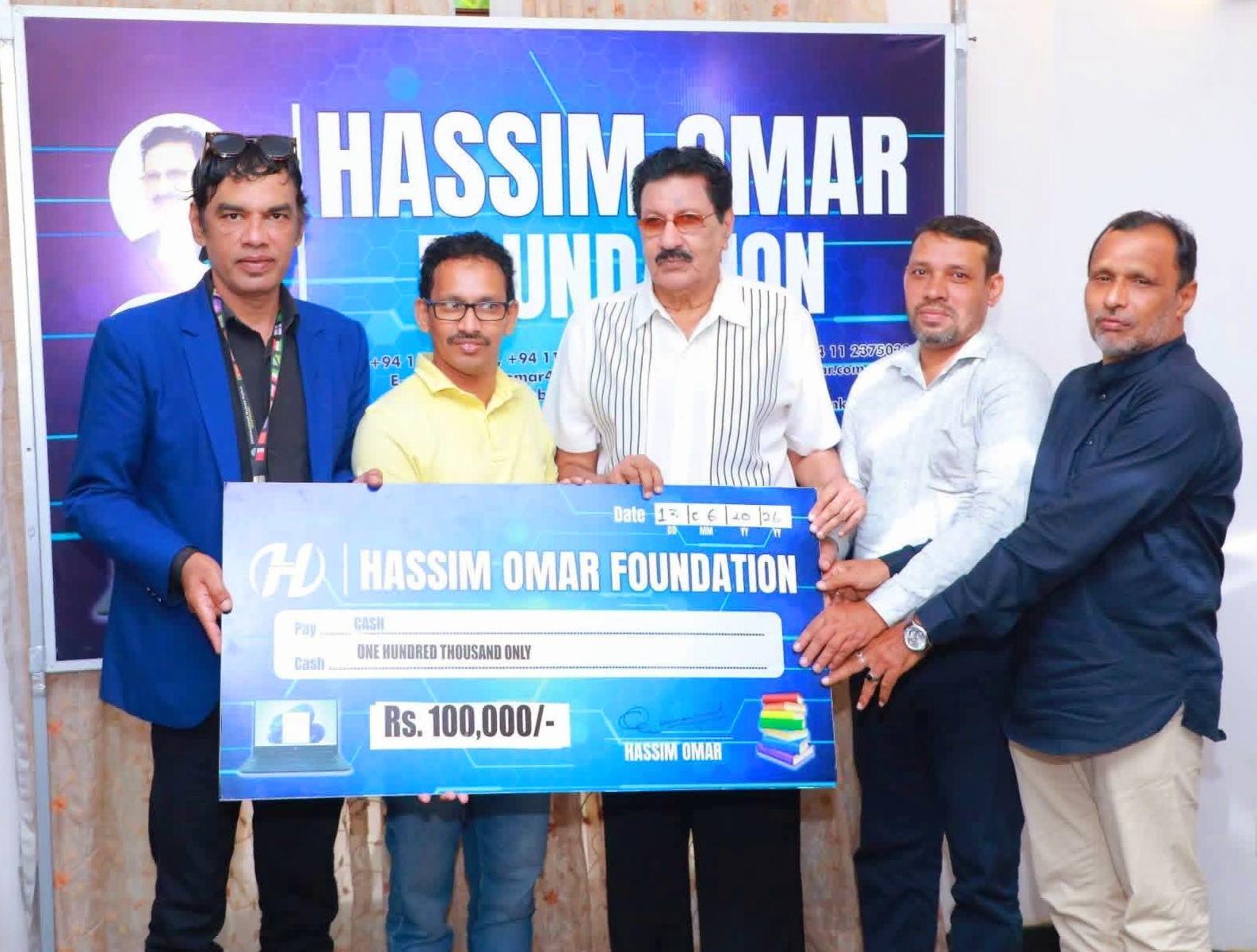 ஊடகவியலாளர் அஸ்லம் மௌலானாவுக்கு ஹாஷிம் உமர் பவுண்டேஷனின் நிதியுதவி.!